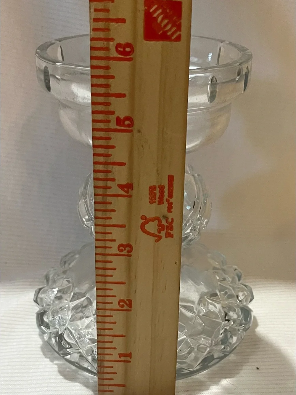Vintage Clear Glass Cut Hurricane Fairy Lamp “Fiona”